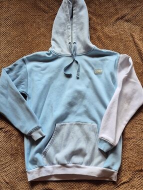 Sideman blue color block Hoodie Sweatshirt